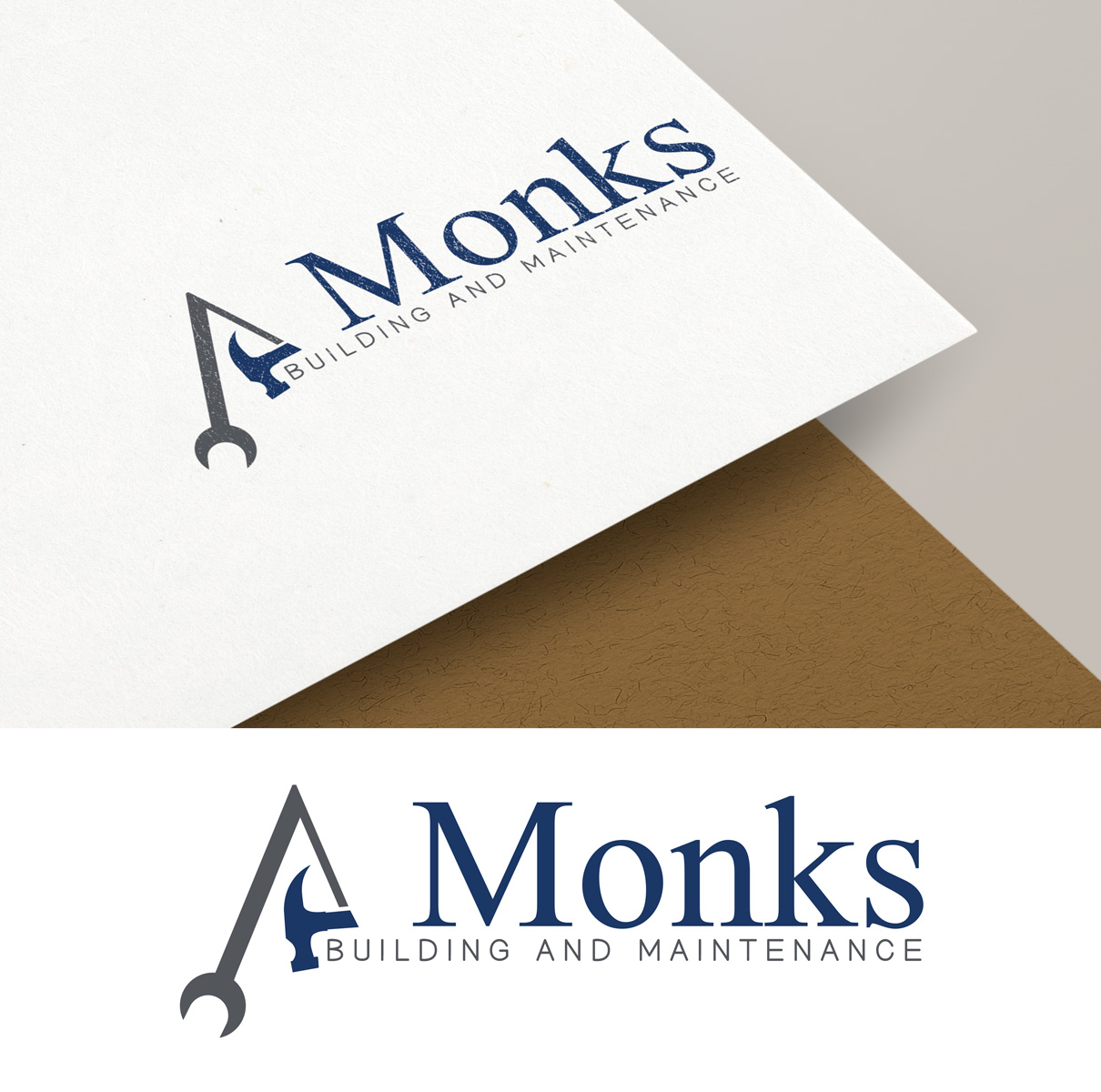 Logo Design by we with for A Monks Building and Maintenance  | Design #28977503