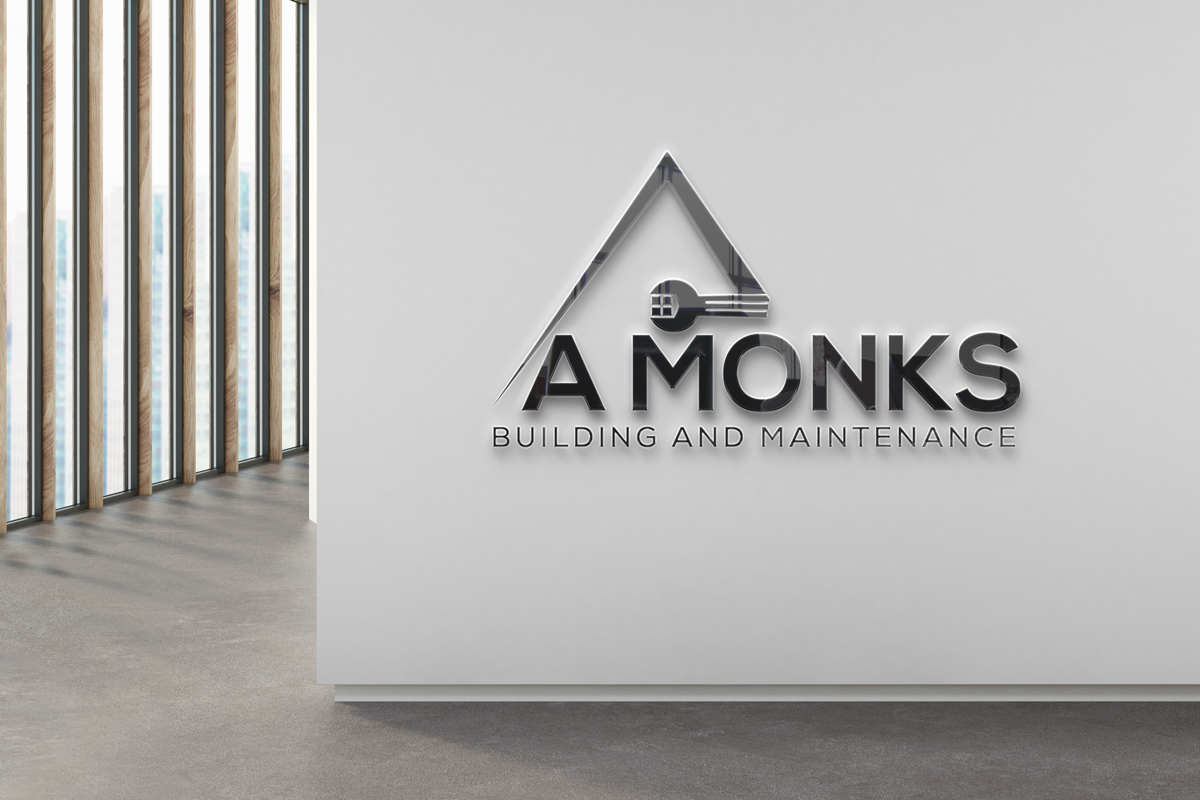 Logo Design by NewtonGain for A Monks Building and Maintenance  | Design #28972786