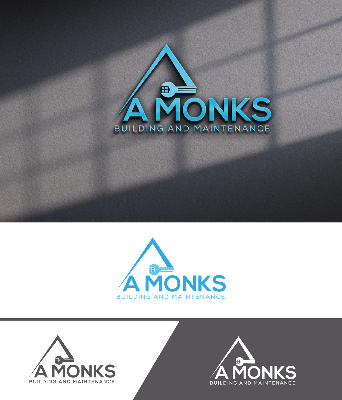 Logo-Design von NewtonGain für A Monks Building and Maintenance  | Design #28972788