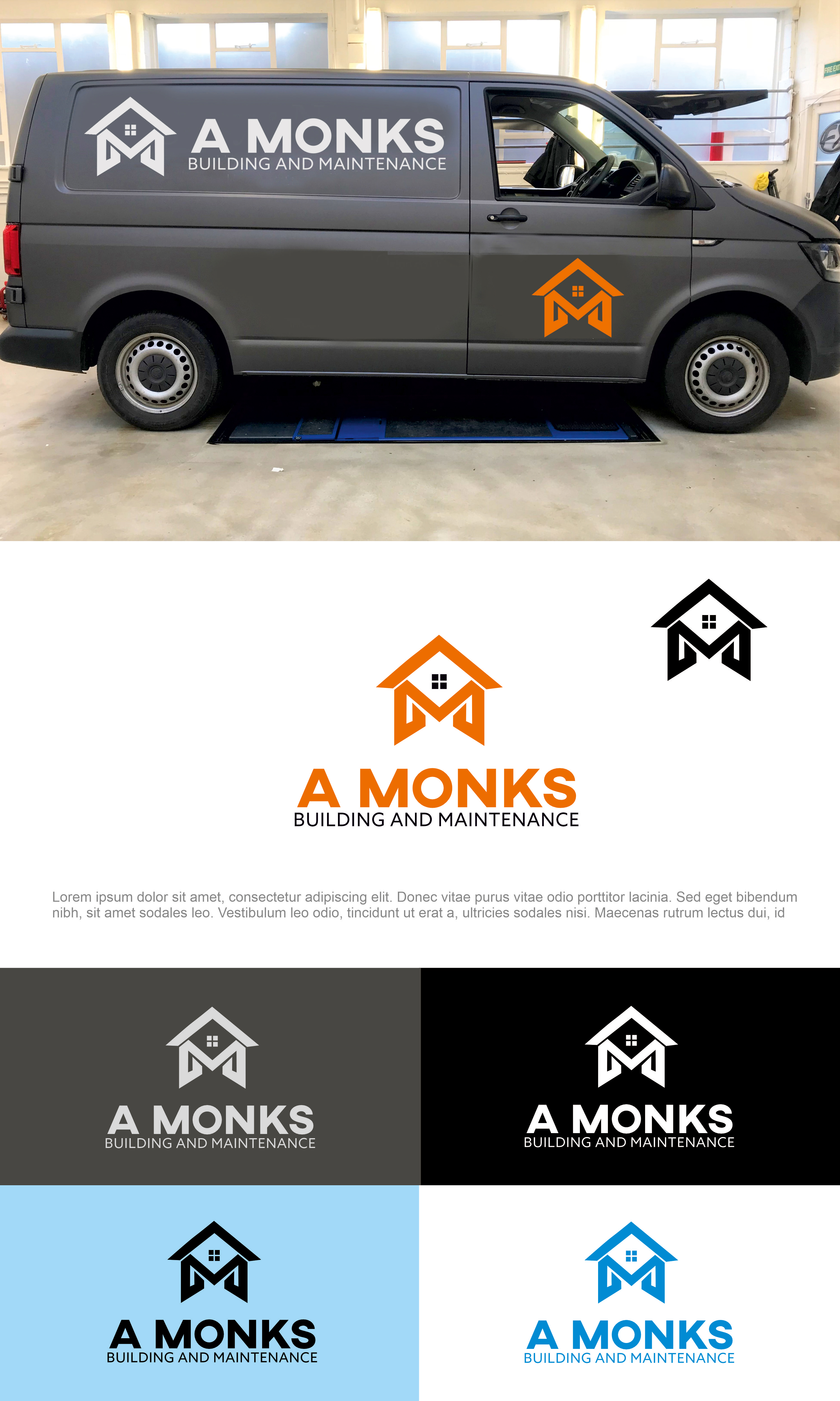 Logo Design by 4AD for A Monks Building and Maintenance  | Design #28973558