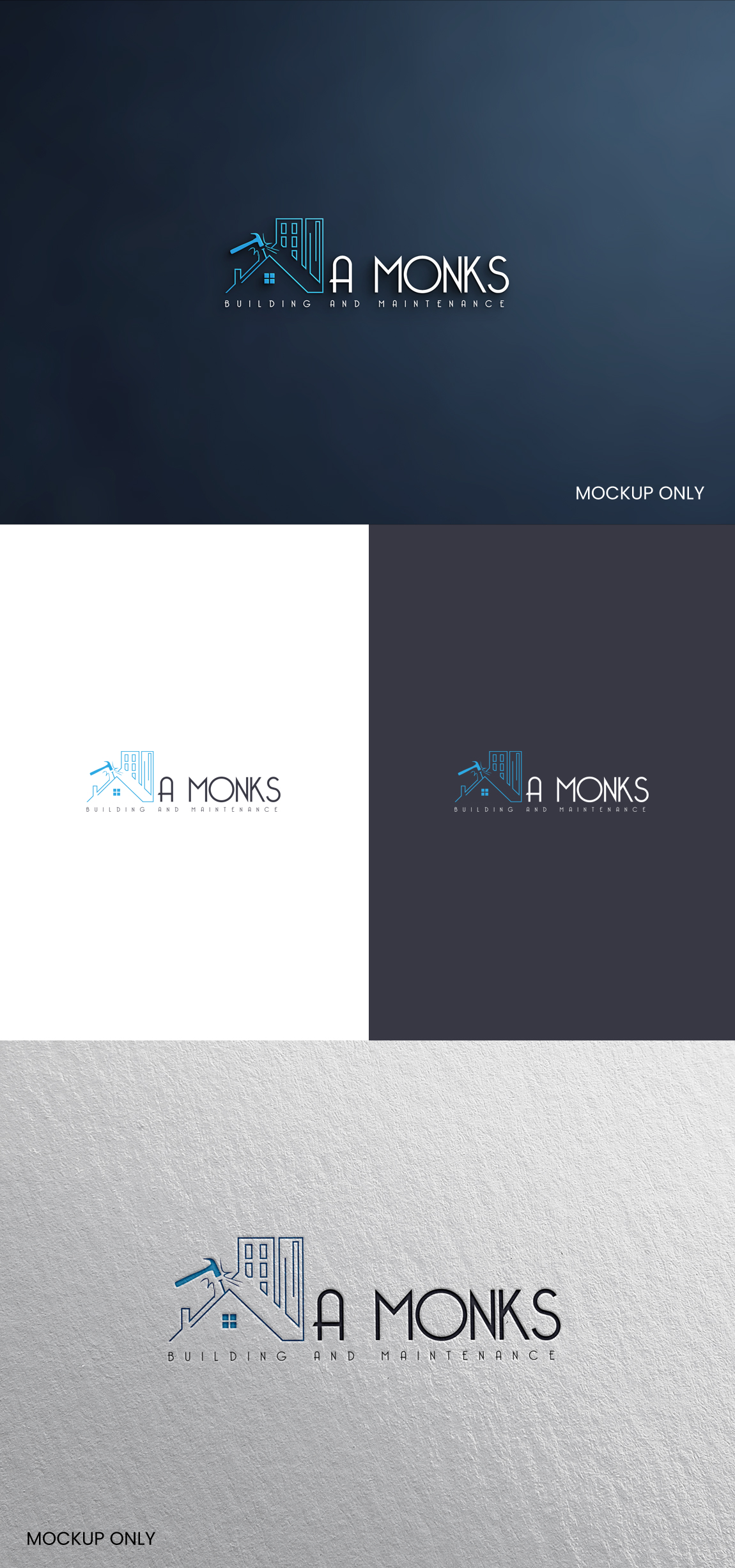 Logo Design by SL Designer for A Monks Building and Maintenance  | Design #28974455