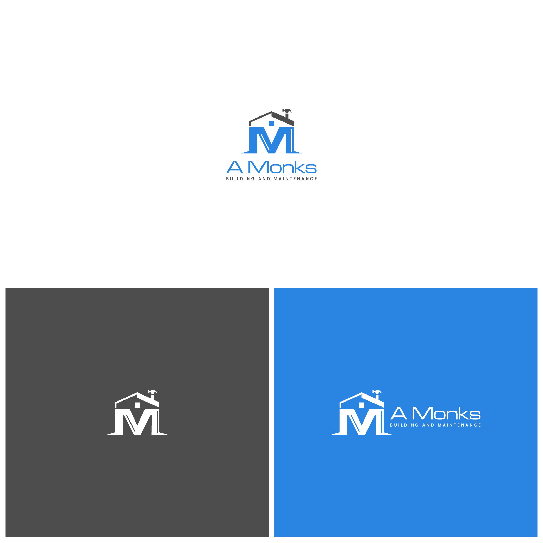 Logo Design by 3Guys for A Monks Building and Maintenance  | Design #28976253