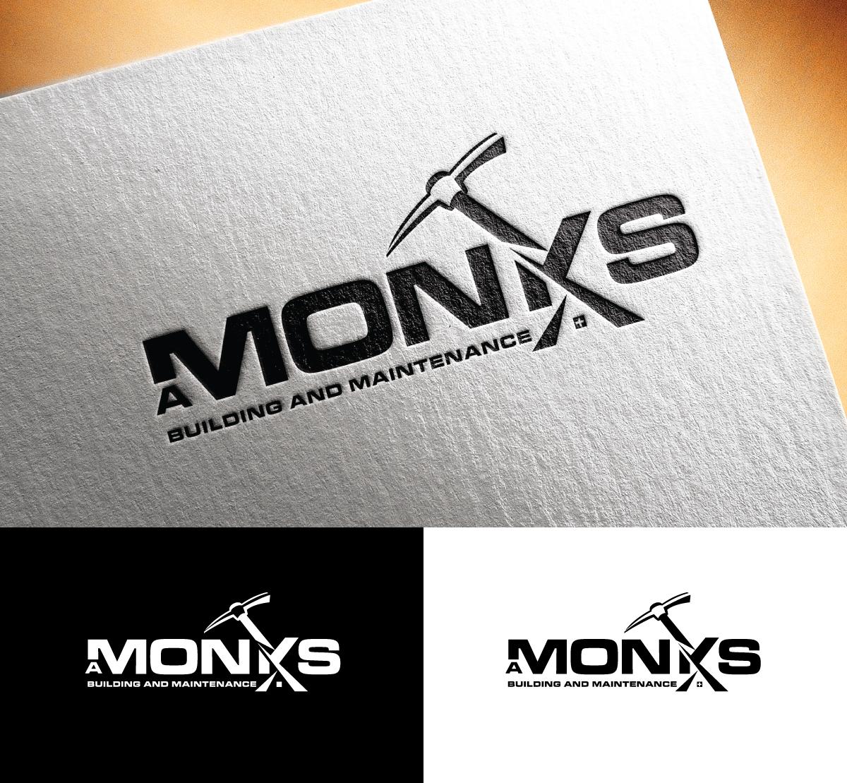 Logo-Design von step forward 2 für A Monks Building and Maintenance  | Design #28973024