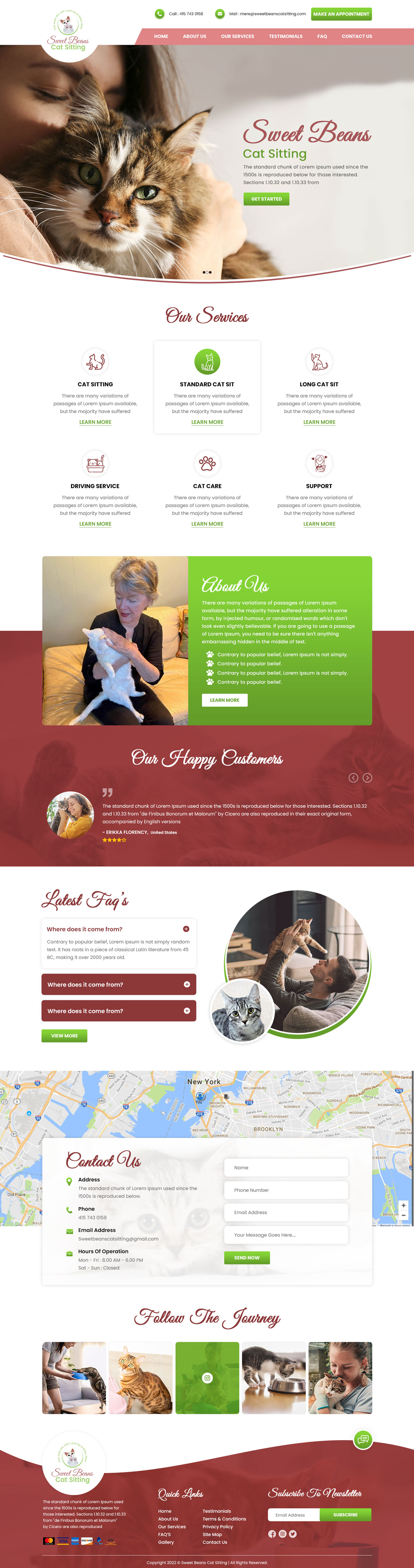 Web Design by Rising Stars for SweetBeansCatSitting | Design #29007086