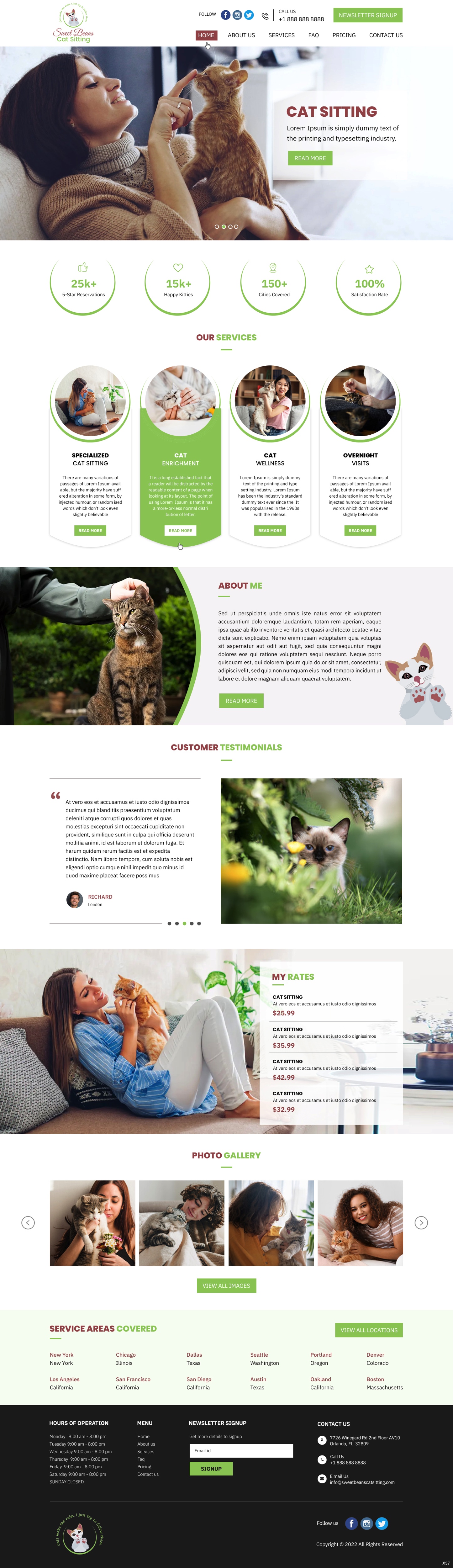 Diseño Web por pb para SweetBeansCatSitting | Diseño #28983502