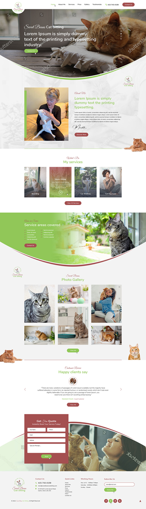 Web Design by Ved Web Services for SweetBeansCatSitting | Design #28989079
