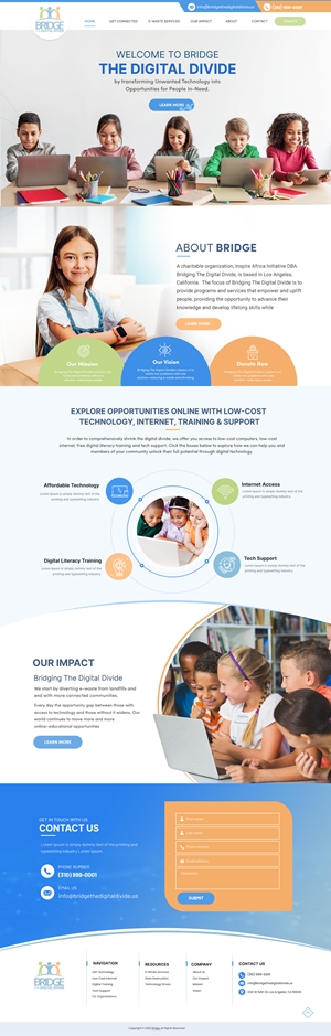 Bridge The Digital Divide | Diseño Web por Blue Sparrow