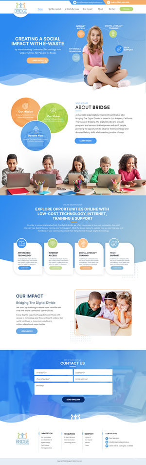 Bridge The Digital Divide | Diseño Web por Blue Sparrow