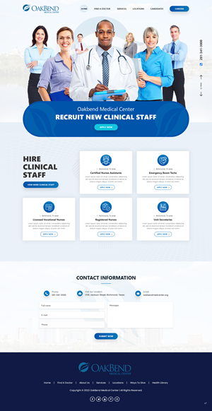 Landing Page Design by pb for OakBend Medical Center | Design: #28989565