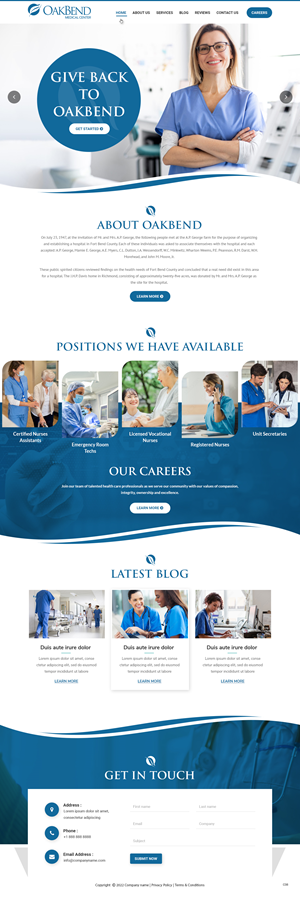 Landing Page Design by pb for OakBend Medical Center | Design: #28989566