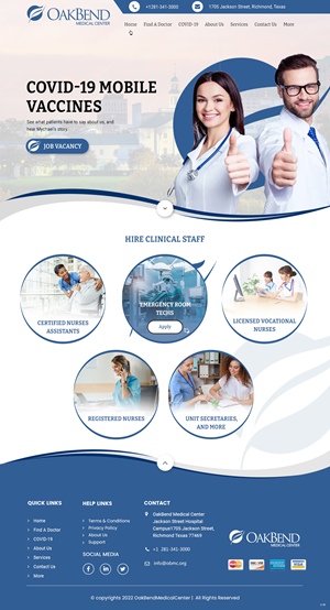 Landing Page Design by pb for OakBend Medical Center | Design: #28989567