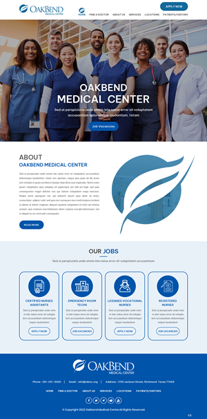 Landing Page Design by pb for OakBend Medical Center | Design: #28989568
