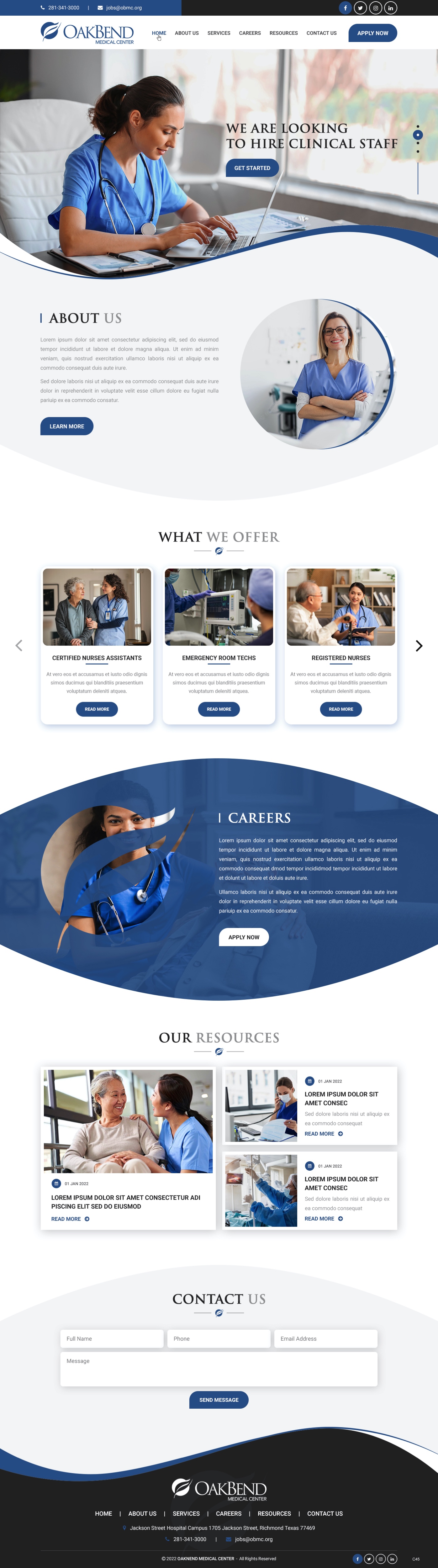Landing Page Design by pb for OakBend Medical Center | Design #28989576