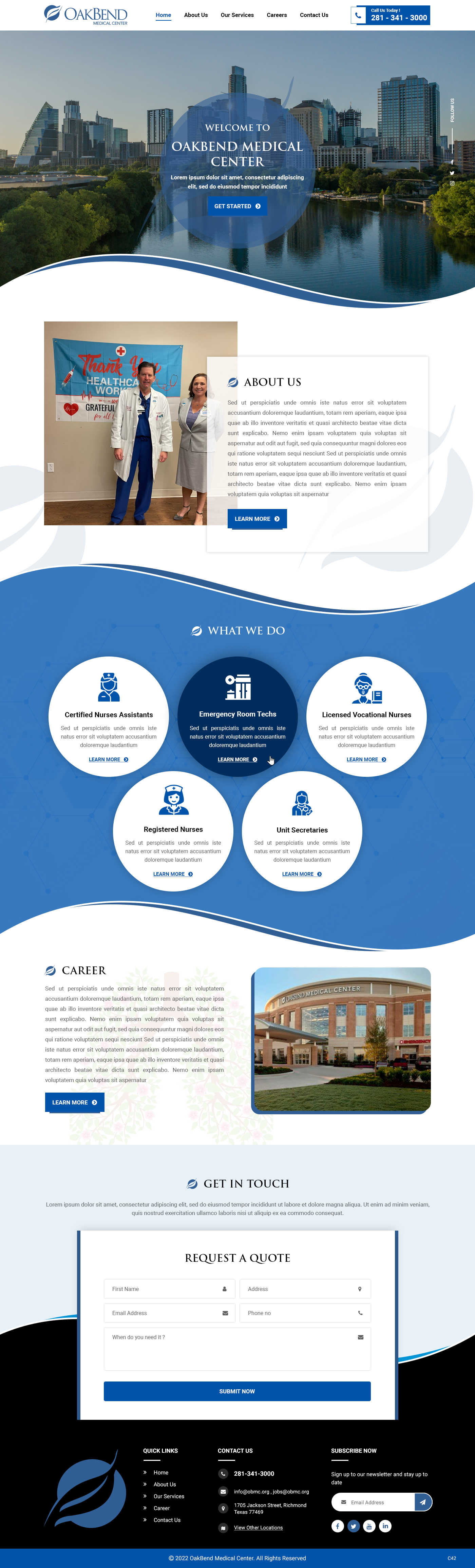 Landing Page Design by pb for OakBend Medical Center | Design #28989577