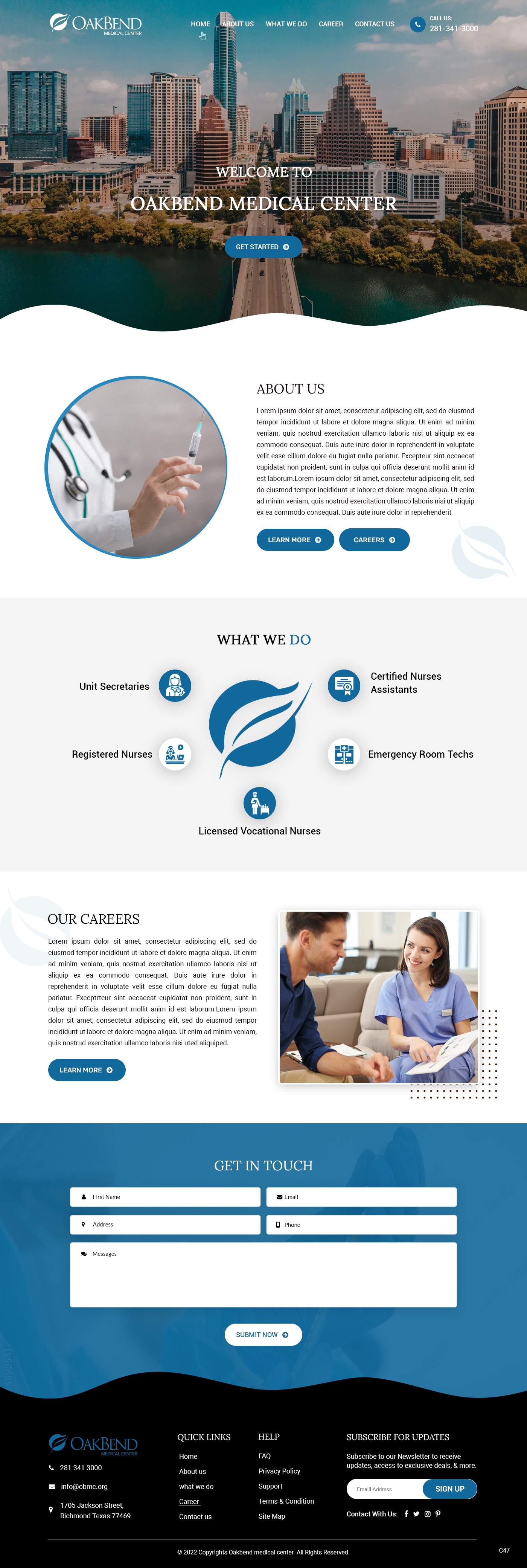 Landing Page Design by pb for OakBend Medical Center | Design #28989578