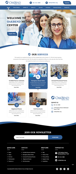 Diseño de Página de Aterrizaje por pb para OakBend Medical Center | Diseño: #28989583