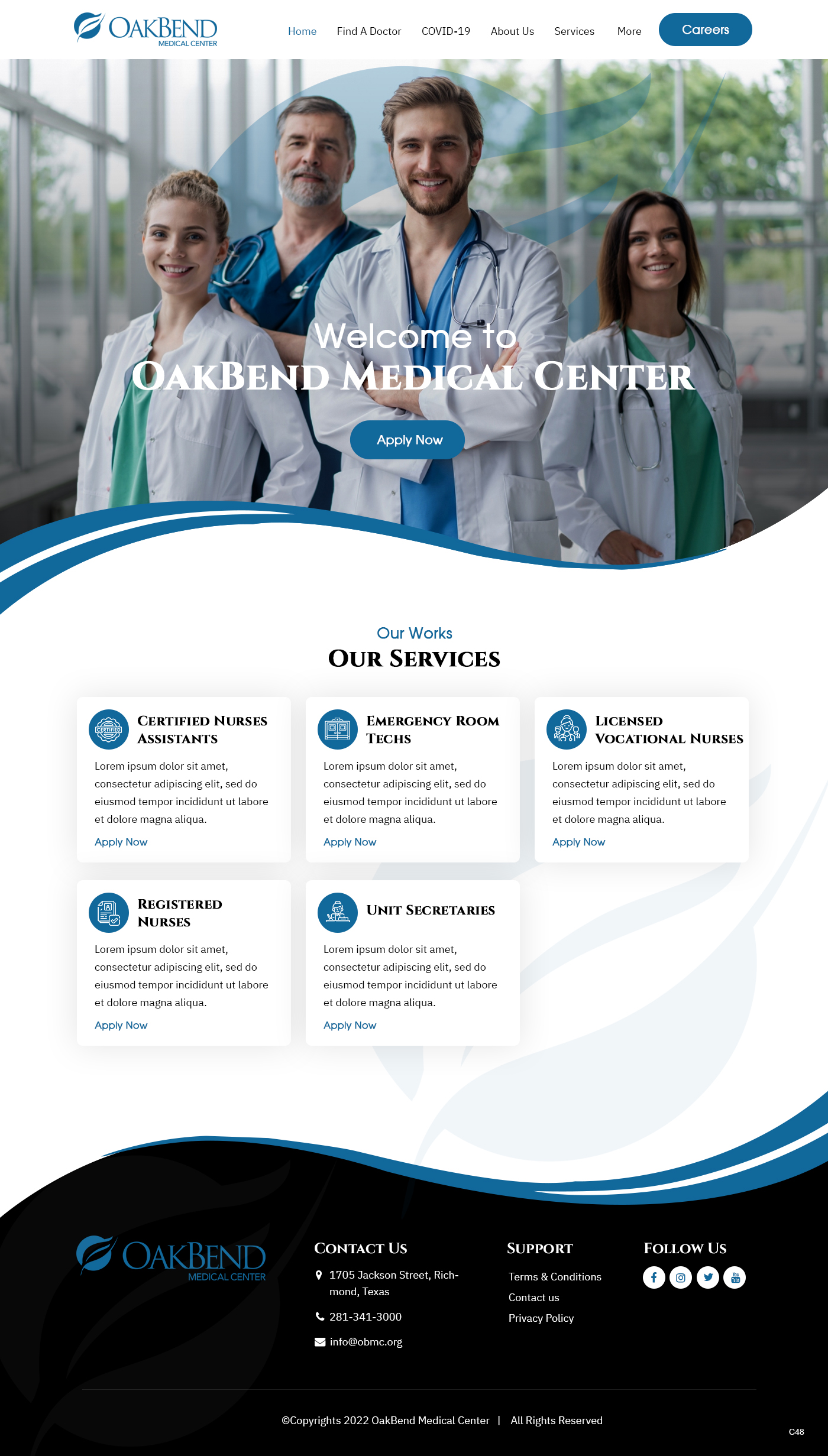 Landing Page Design by pb for OakBend Medical Center | Design #28994217