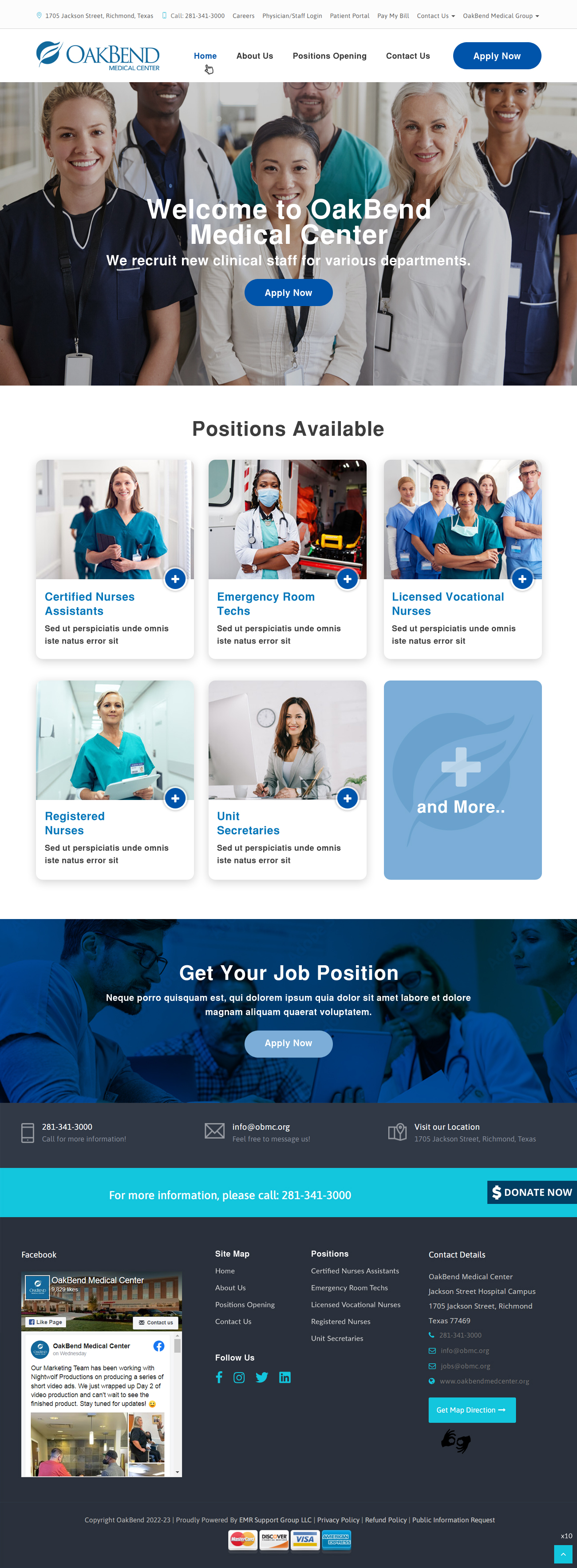 Landing Page Design by pb for OakBend Medical Center | Design #28994261