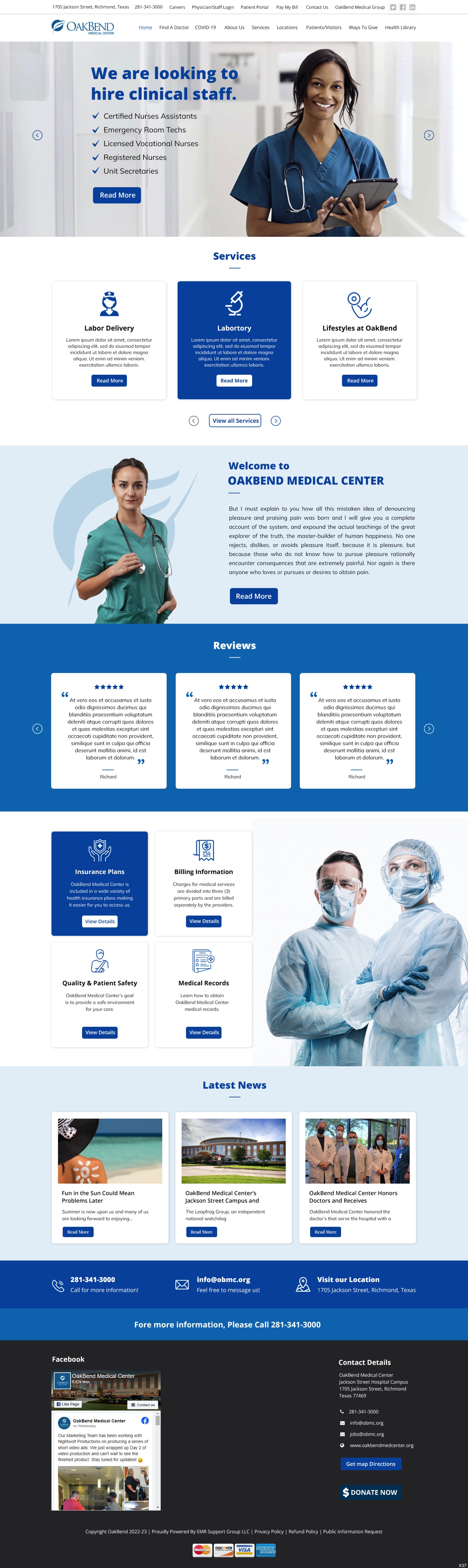 Landing Page Design by pb for OakBend Medical Center | Design #28994262