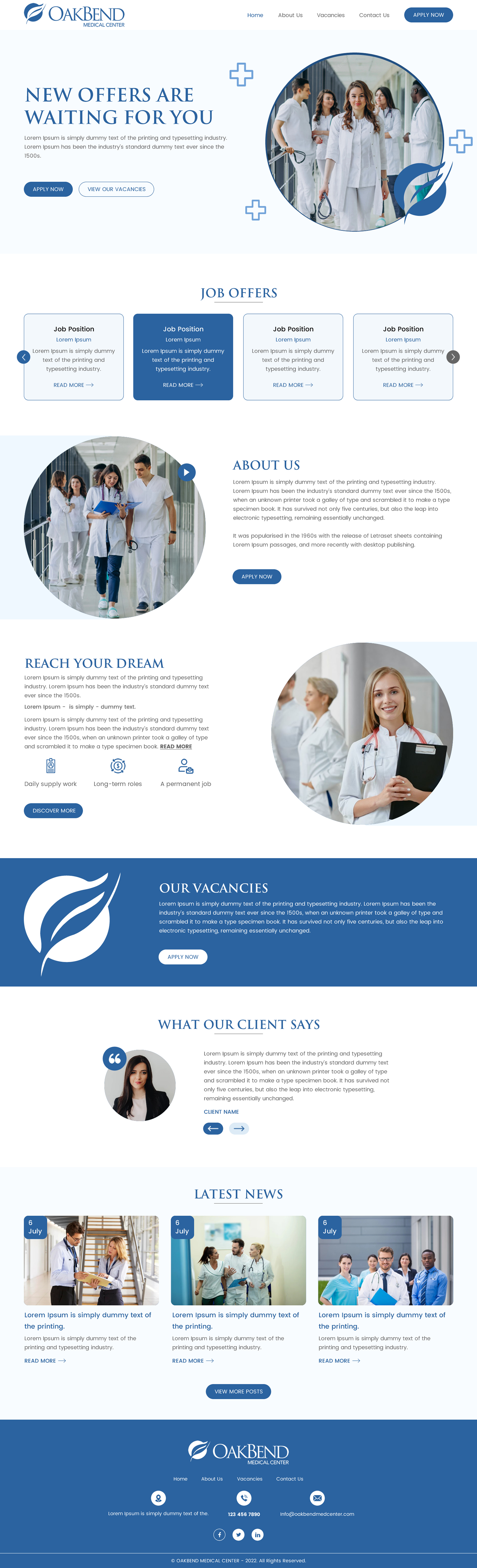 Landing Page Design by rightway for OakBend Medical Center | Design #29002036