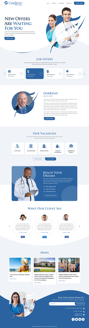 Landing Page Design by rightway for OakBend Medical Center | Design: #29002038