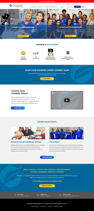Landing Page-Design von iworksdesign für OakBend Medical Center | Design #28993970