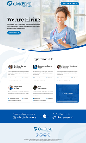 Landing Page Design by Titan Eagle for OakBend Medical Center | Design: #28992557