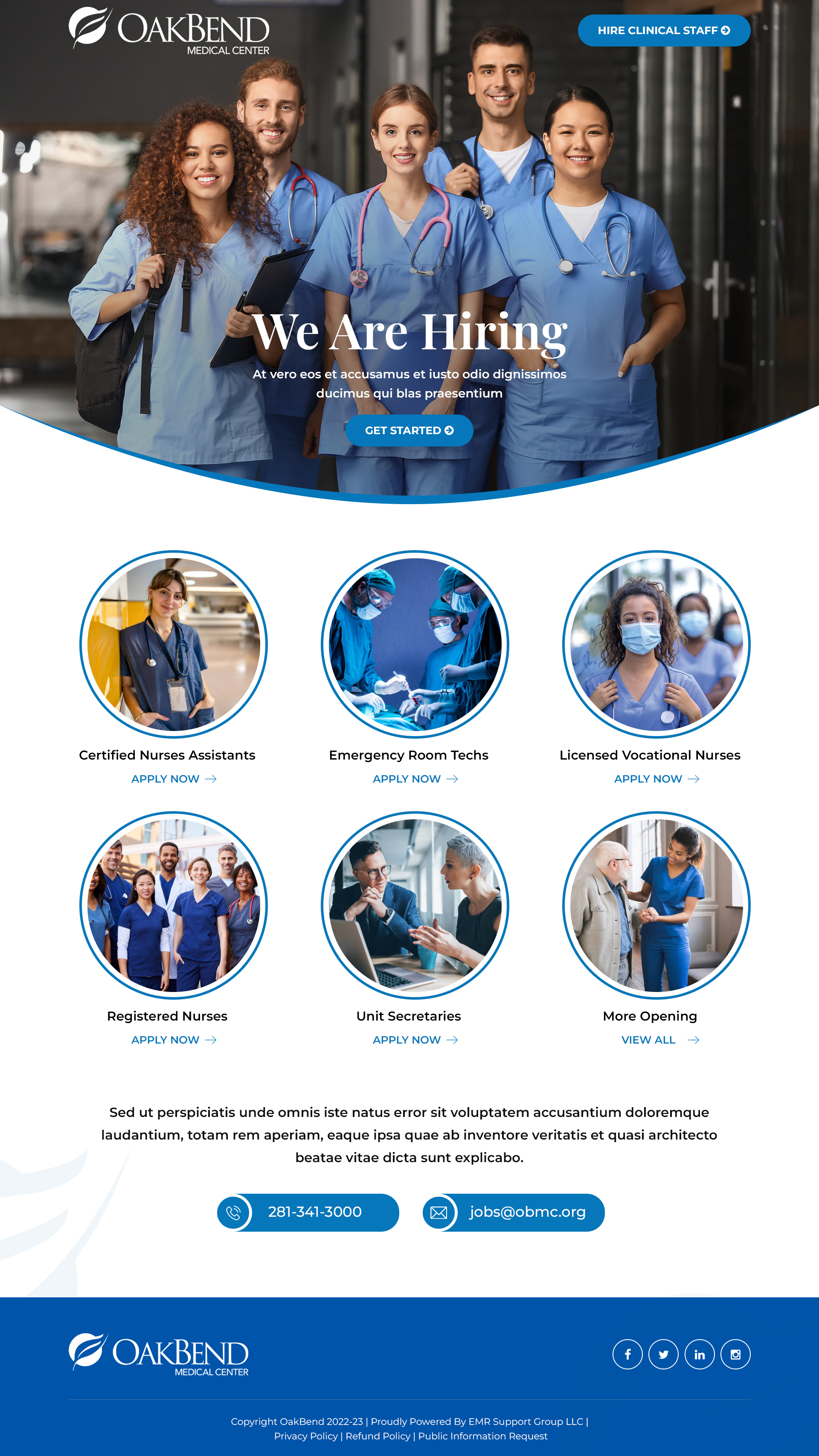 Landing Page Design by Titan Eagle for OakBend Medical Center | Design #28995767
