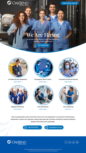 Landing Page Design by Titan Eagle for OakBend Medical Center | Design: #28995767