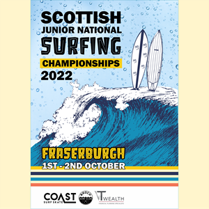 SCOTTISH JUNIOR SURFING EVENT POSTER | Diseño Gráfico por Excellar Hub