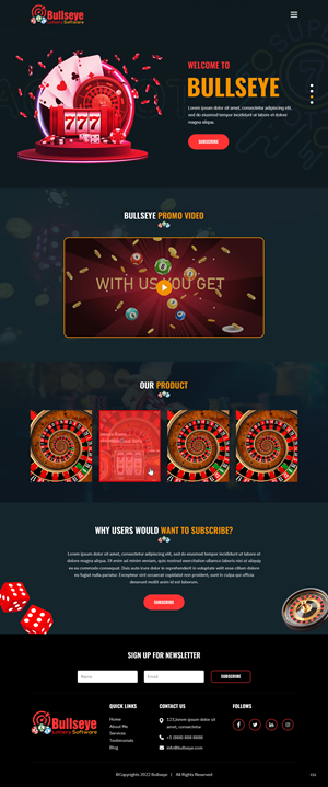 Landing Page Design by pb for Bullseye Lottery | Design: #28994170