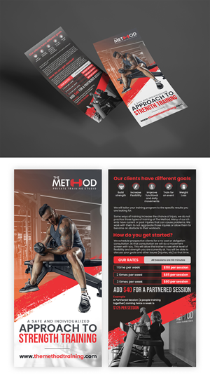The Method Personal Training Studio Information Card | Diseño de Flyer por ZeneFashions