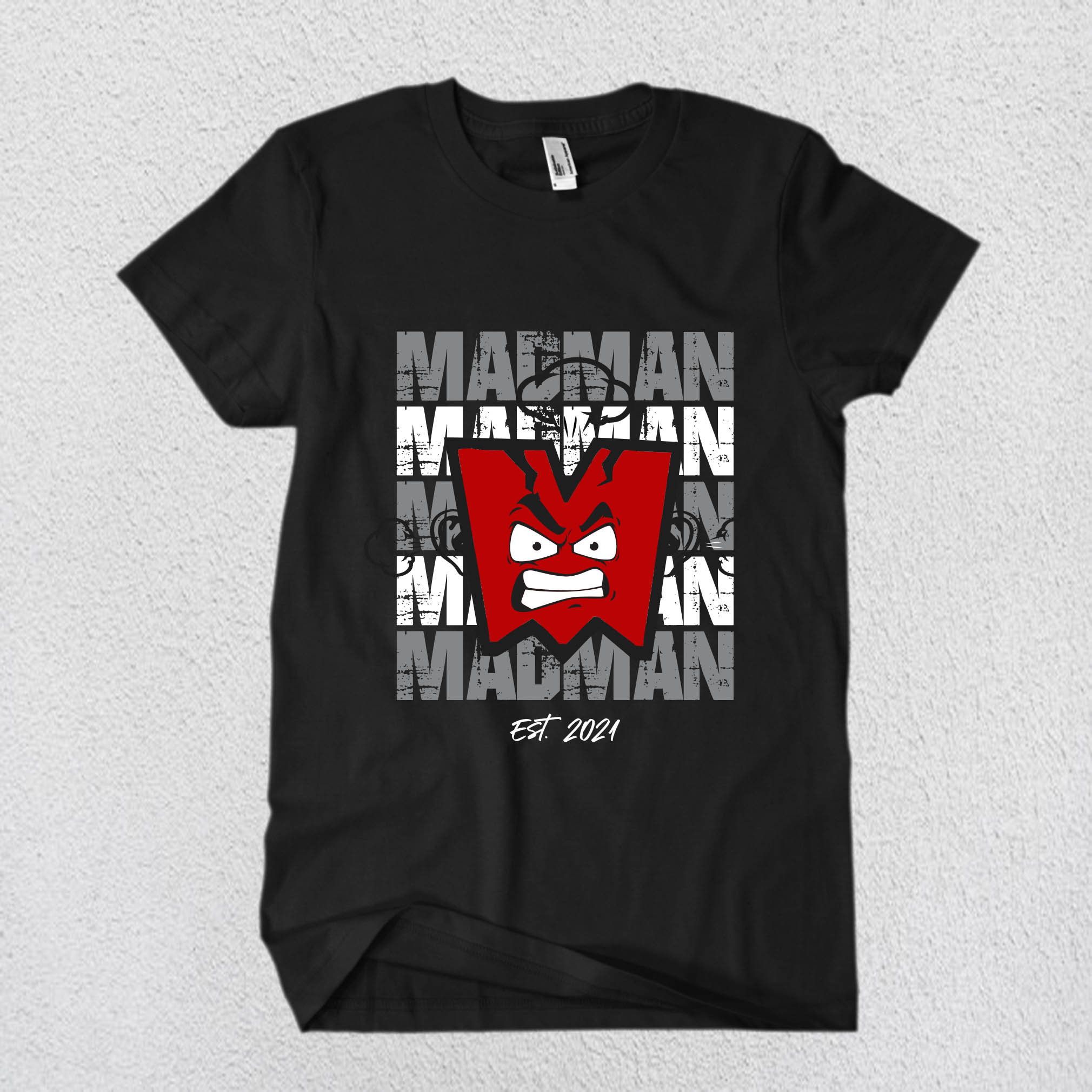 T-shirt Design by Rheanza for MadManTeez | Design #28995603