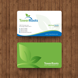 Business Card Design for TowerRoots (Farming Devices) | Diseño de Tarjeta de Presentación por chandrayaan.creative