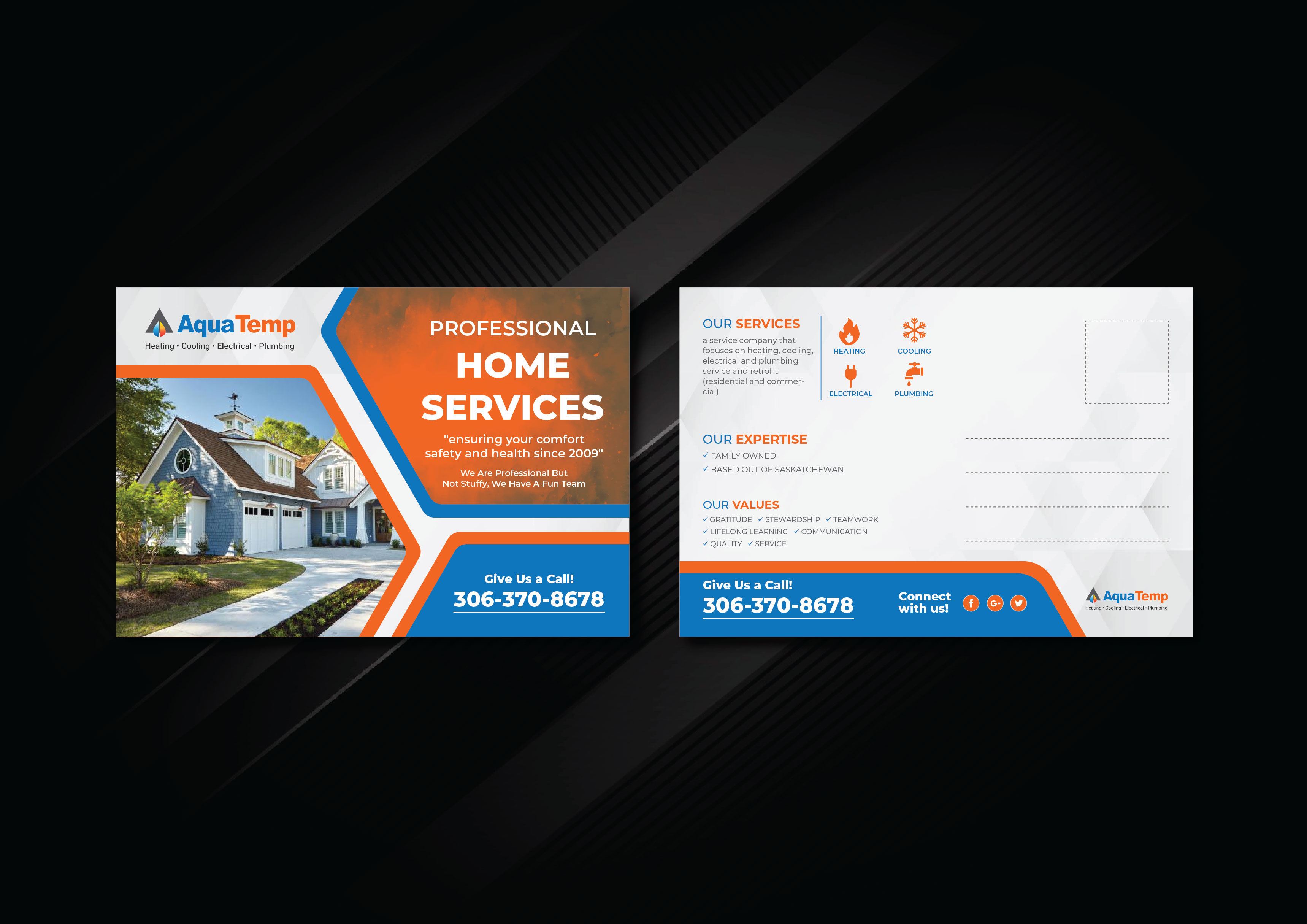 Postcard Design by artbitin for AquaTemp | Design #29007867