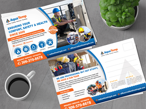 Postcard Design by alex989 for AquaTemp | Design: #29010297