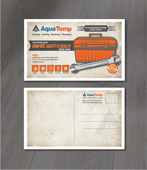 Postcard Design by alex989 for AquaTemp | Design: #29018995