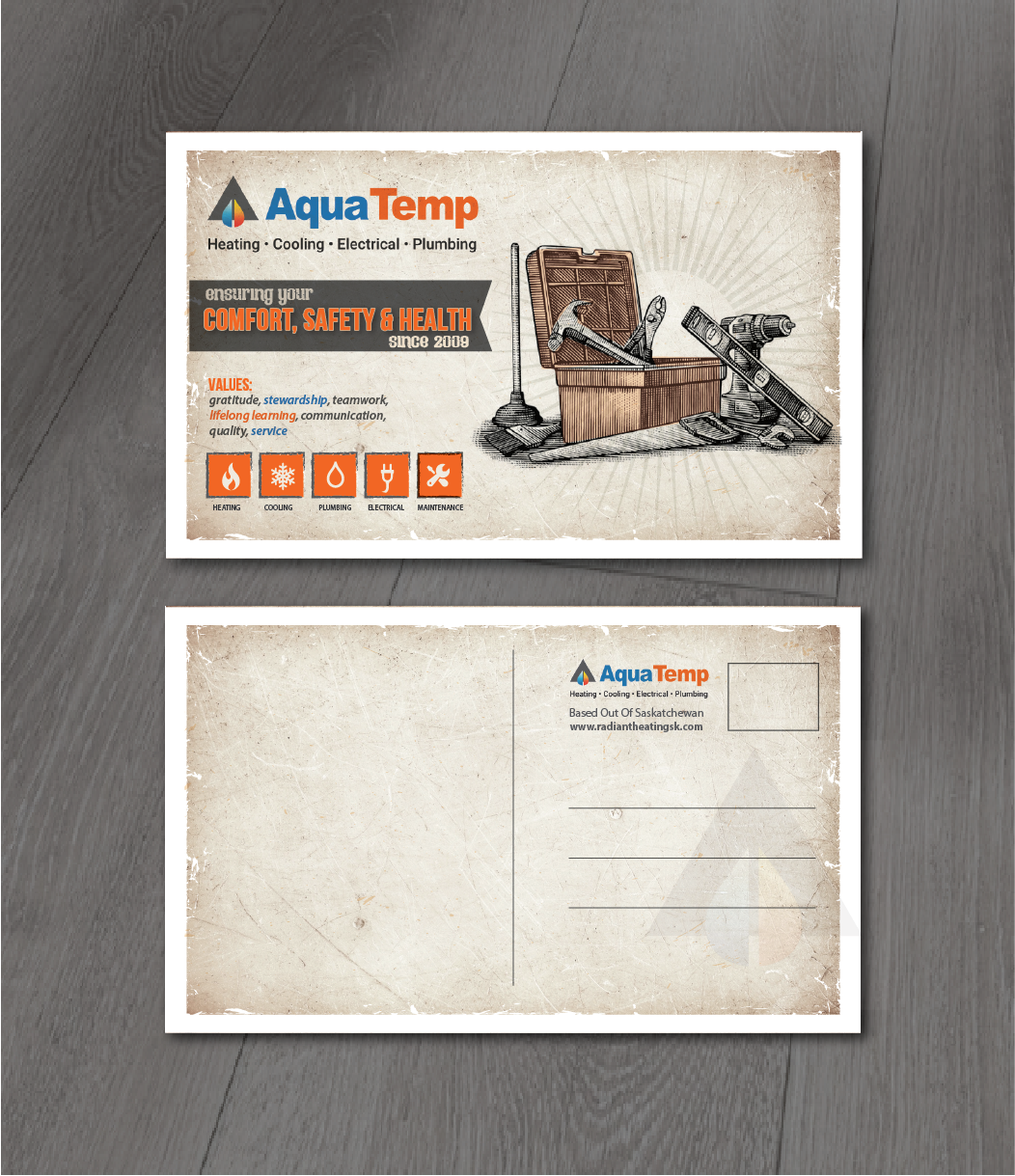 Design de Carte Postale par alex989 pour AquaTemp | Design #29019010