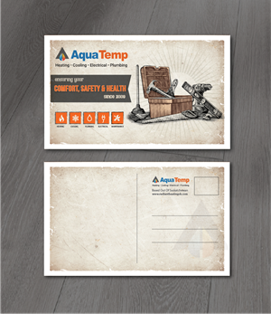 Postcard Design by alex989 for AquaTemp | Design: #29021480