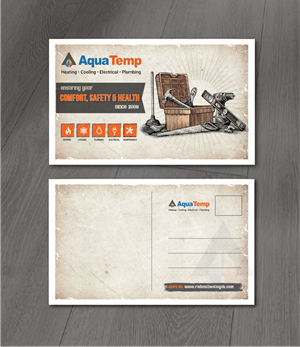 Postcard Design by alex989 for AquaTemp | Design: #29034872