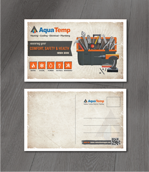 Postcard Design by alex989 for AquaTemp | Design: #29049452