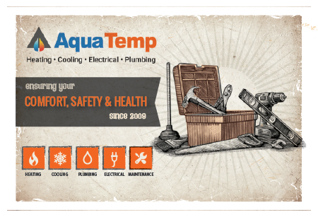 Postcard Design by alex989 for AquaTemp | Design #29080653