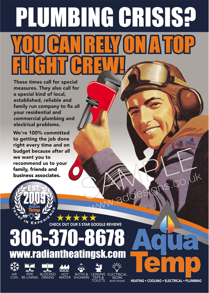 Postcard Design by the artworks for AquaTemp | Design #29022337