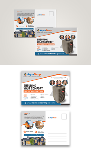 Postcard Design by debdesign for AquaTemp | Design: #29008188