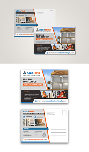 Postcard Design by debdesign for AquaTemp | Design: #29008189