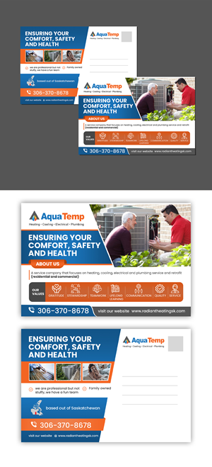 Postcard Design by debdesign for AquaTemp | Design: #29008609