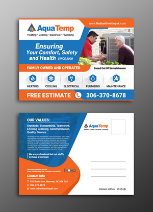 Postcard Design by ecorokerz for AquaTemp | Design: #29006792