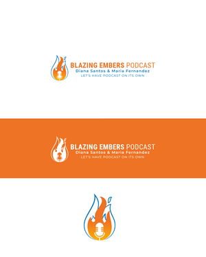 Blazing Embers Podcast  Diana Santos and Maria Fernandez (let's have Podcast on its own) and then the names | Design de Logo par erpin