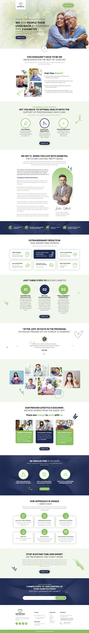 Website to help people  naturally reverse diabetes | Web-Design von Hussan