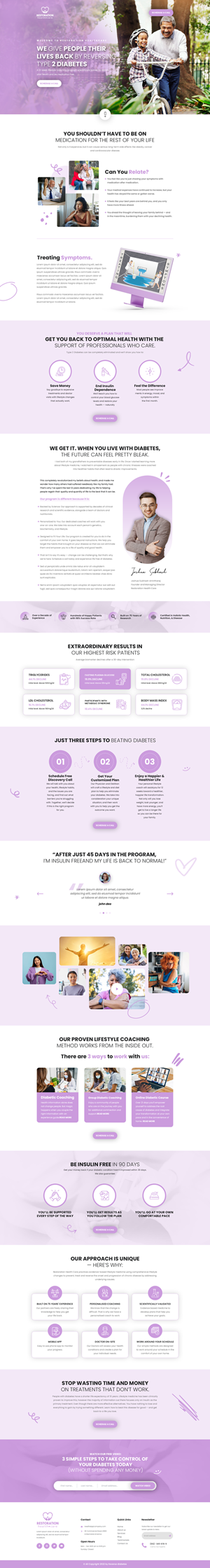 Website to help people  naturally reverse diabetes | Web Design by Hussan
